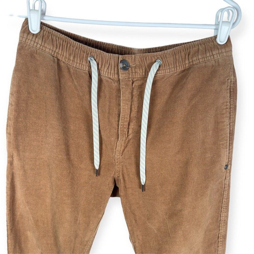 Vuori Optimist Brown Stretch Corduroy Drawcord Pant Mens Size Small - Picture 3 of 8